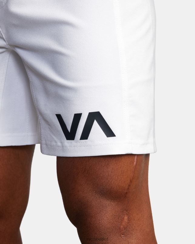 Clothing V84B746 white RVCA Men Grappler Elastic Waist Walkshorts 17