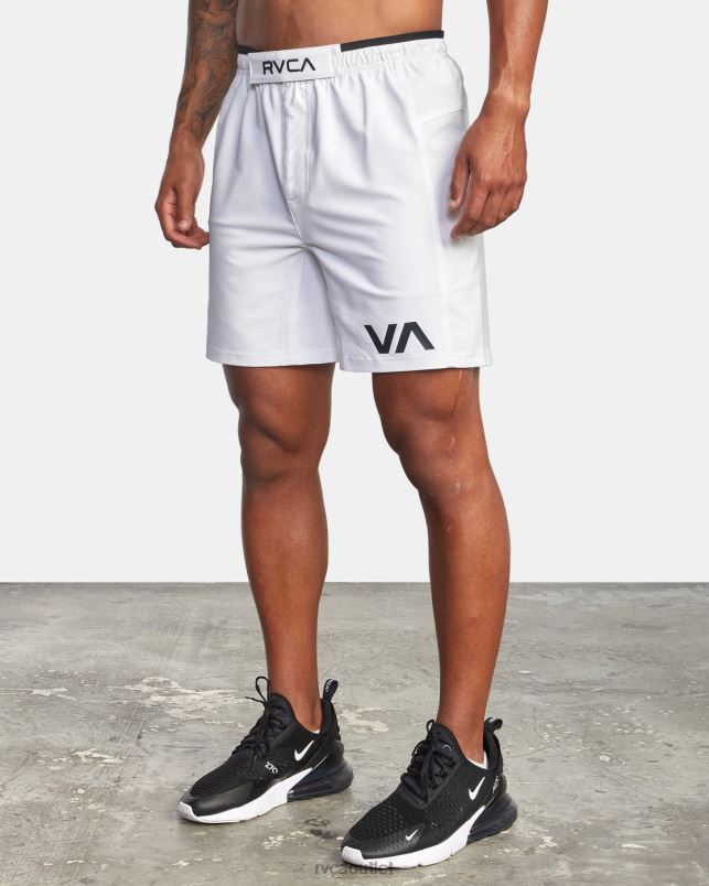 Clothing V84B746 white RVCA Men Grappler Elastic Waist Walkshorts 17