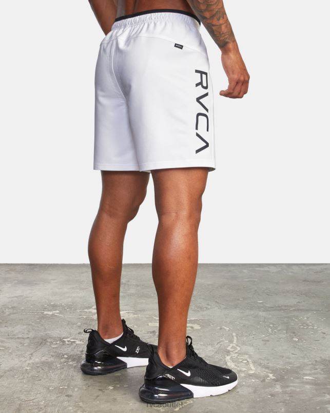 Clothing V84B746 white RVCA Men Grappler Elastic Waist Walkshorts 17