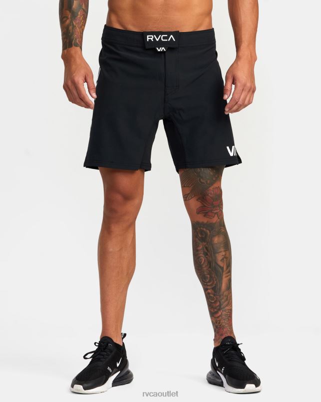 Clothing V84B769 black RVCA Men Grappler Elastic Waist Walkshorts 17