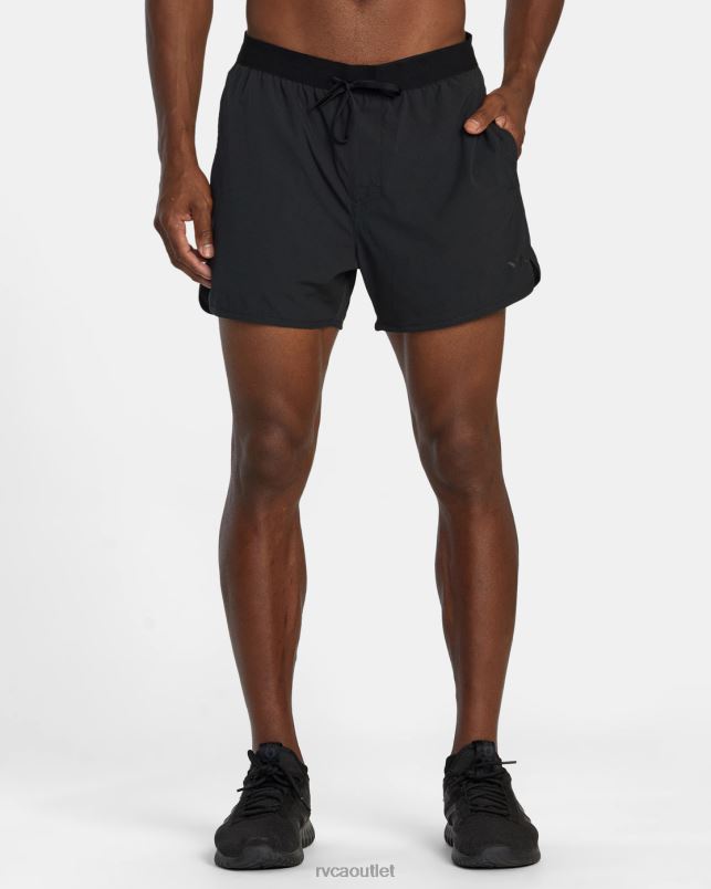 Clothing V84B775 black RVCA Men Runner 14 Elastic Waist Shorts