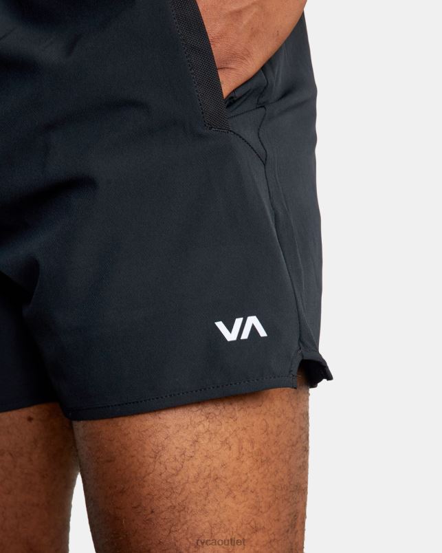 Clothing V84B782 black RVCA Men Yogger Elastic Waist Running Shorts 15