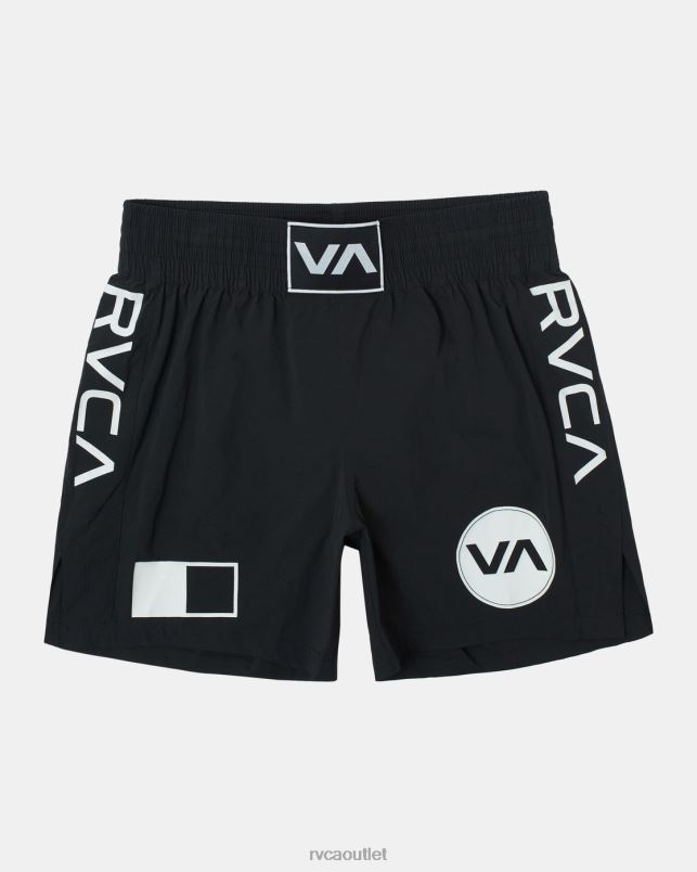 Clothing V84B796 black RVCA Men Spartan Elastic Waist Training Shorts 17
