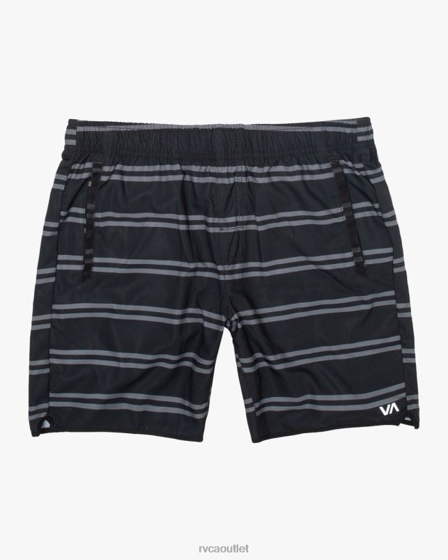 Clothing V84B855 black stripe RVCA Men Yogger IV Elastic Waist Shorts 17