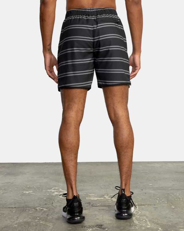 Clothing V84B855 black stripe RVCA Men Yogger IV Elastic Waist Shorts 17