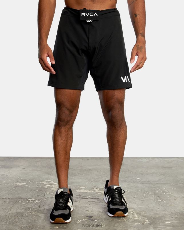 Clothing V84B856 black RVCA Men Fight Scrapper Elastic Waist Walkshorts 15