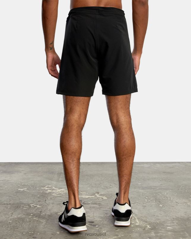 Clothing V84B856 black RVCA Men Fight Scrapper Elastic Waist Walkshorts 15