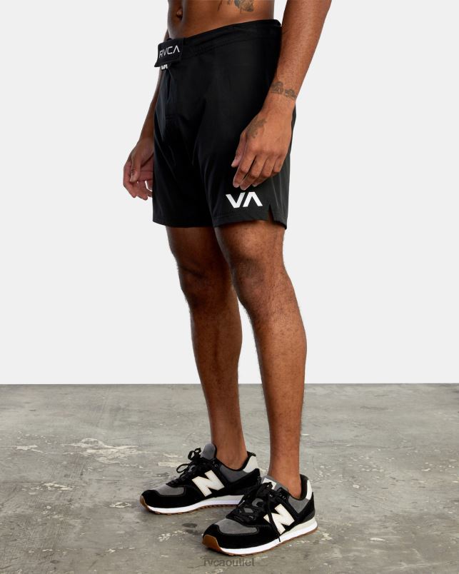 Clothing V84B856 black RVCA Men Fight Scrapper Elastic Waist Walkshorts 15