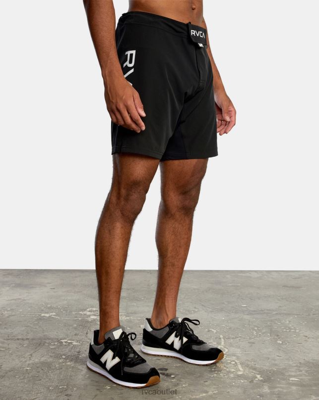 Clothing V84B856 black RVCA Men Fight Scrapper Elastic Waist Walkshorts 15