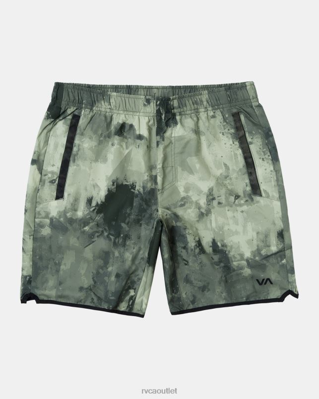 Clothing V84B918 green camo ii RVCA Men Yogger IV Elastic Waist Shorts 17