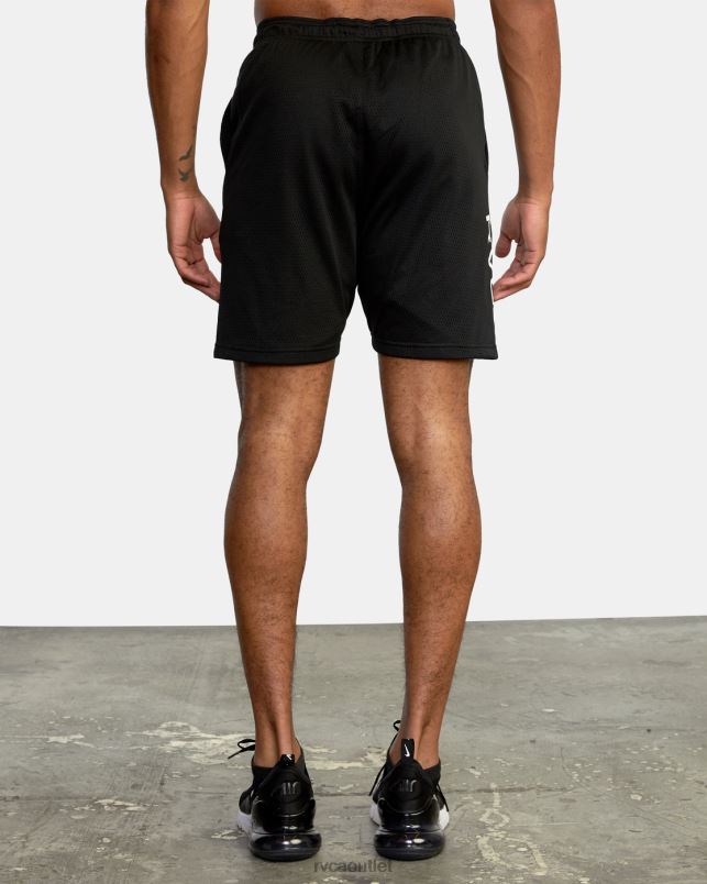 Clothing V84B919 black RVCA Men VA Mesh II Elastic Walkshorts 19