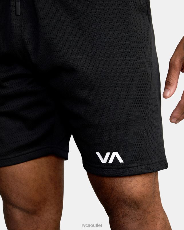 Clothing V84B919 black RVCA Men VA Mesh II Elastic Walkshorts 19