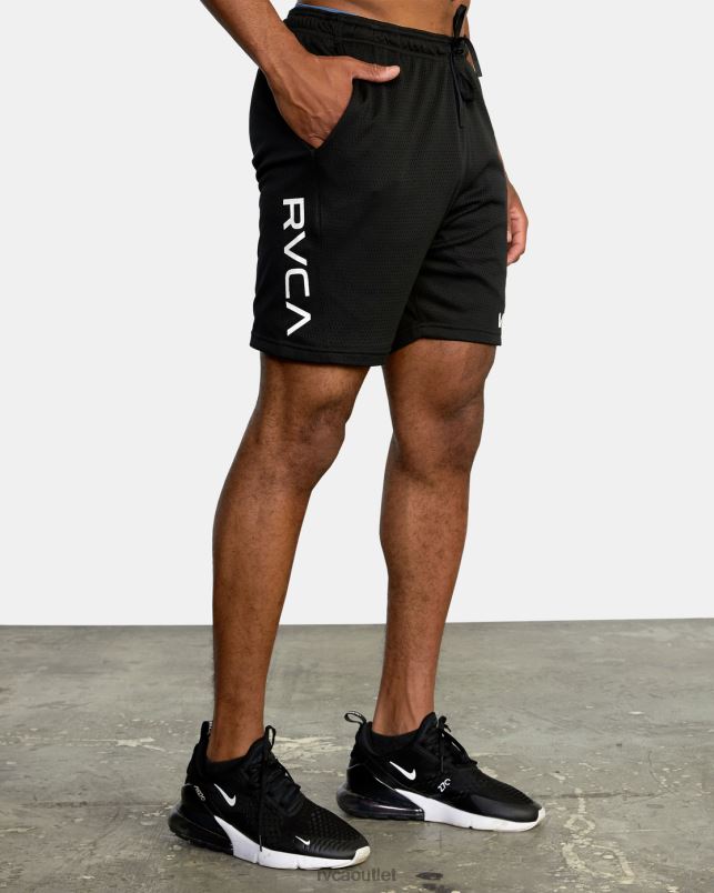 Clothing V84B919 black RVCA Men VA Mesh II Elastic Walkshorts 19