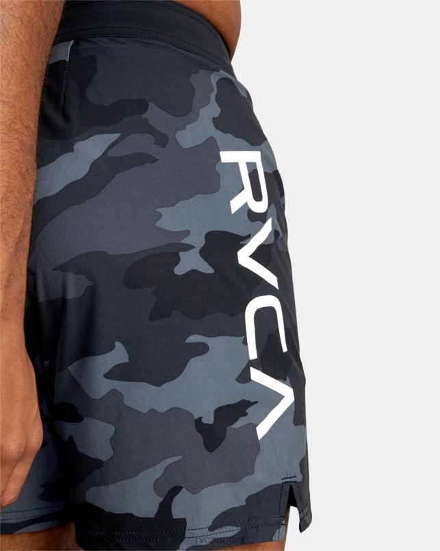 Clothing V84B953 grey camo RVCA Men Fight Scrapper Elastic Waist Walkshorts 15