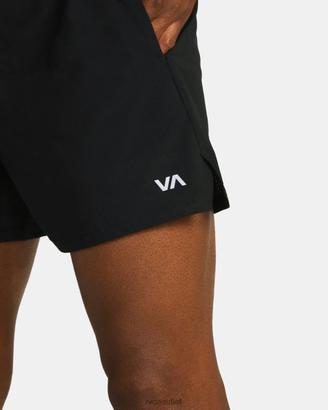 Clothing V84B962 black RVCA Men Yogger Jogger Elastic Running Shorts 15