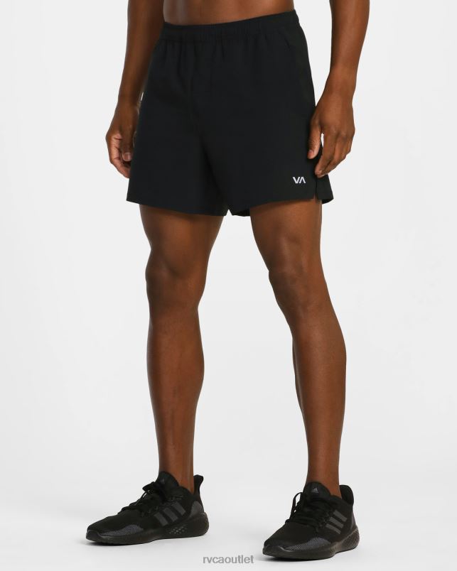 Clothing V84B962 black RVCA Men Yogger Jogger Elastic Running Shorts 15