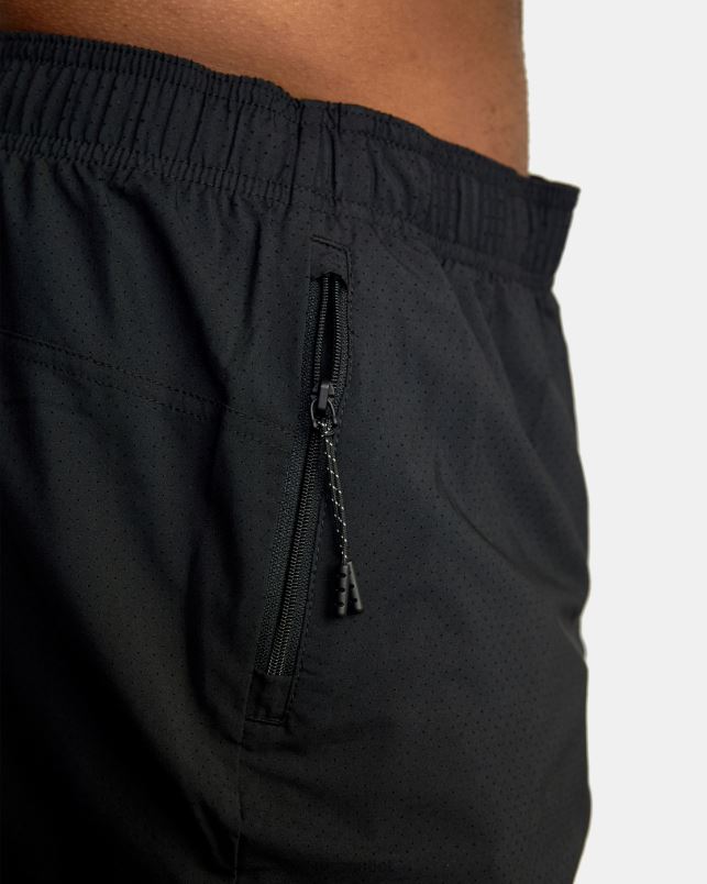 Clothing V84B962 black RVCA Men Yogger Jogger Elastic Running Shorts 15