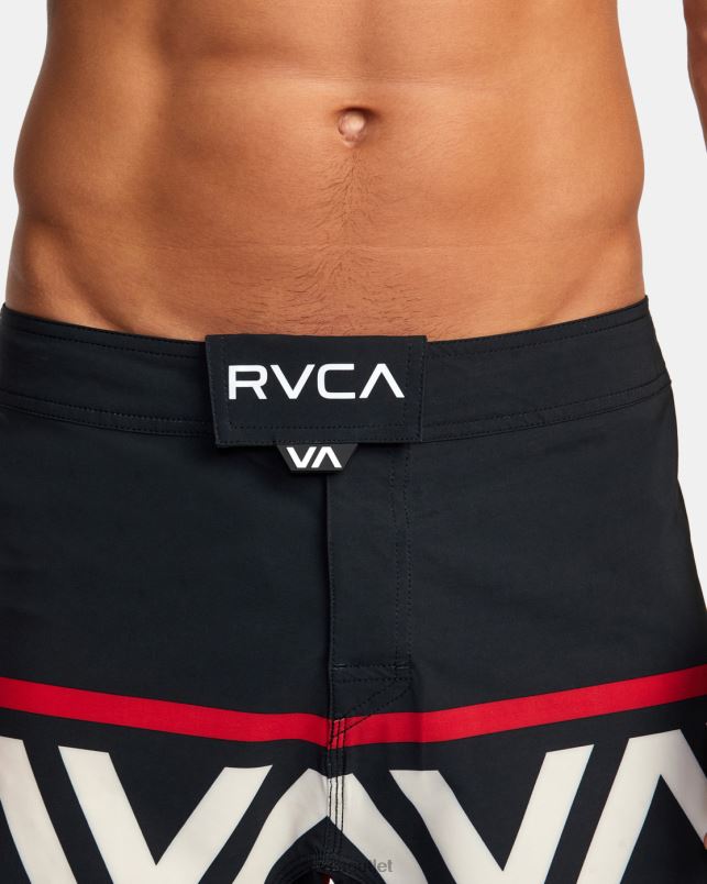 Clothing V84B983 black RVCA Men Hawaii Fight Scrapper 17 Technical Shorts