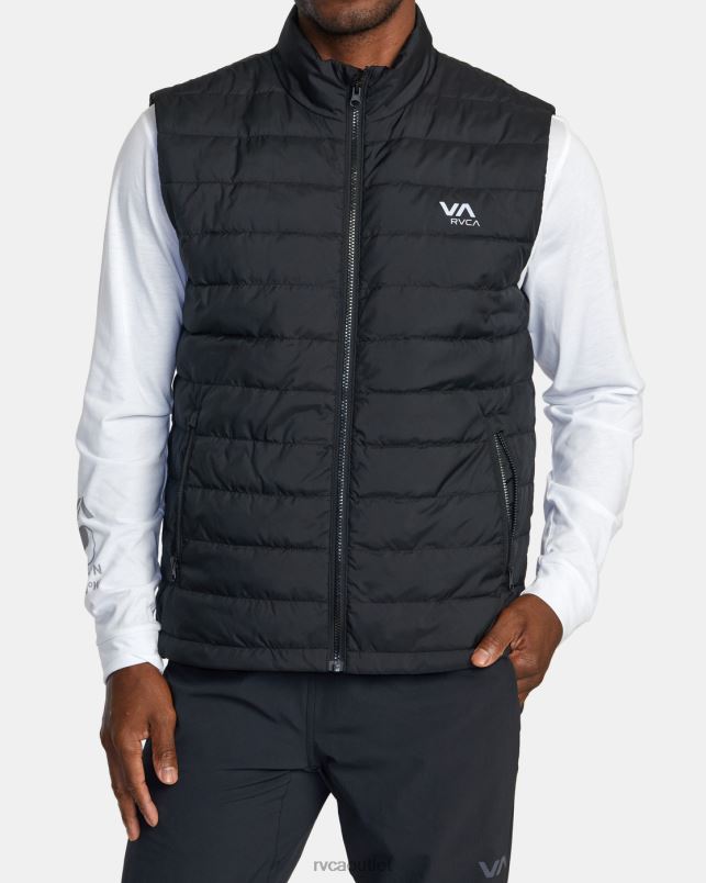 Clothing V84B462 black RVCA Men Packable Puffa Puffer Vest