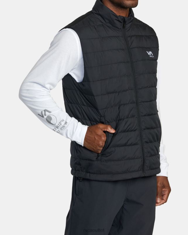 Clothing V84B462 black RVCA Men Packable Puffa Puffer Vest