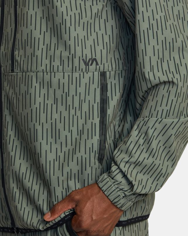 Clothing V84B569 rain camo RVCA Men Yogger Zip-Up Hooded Jacket II