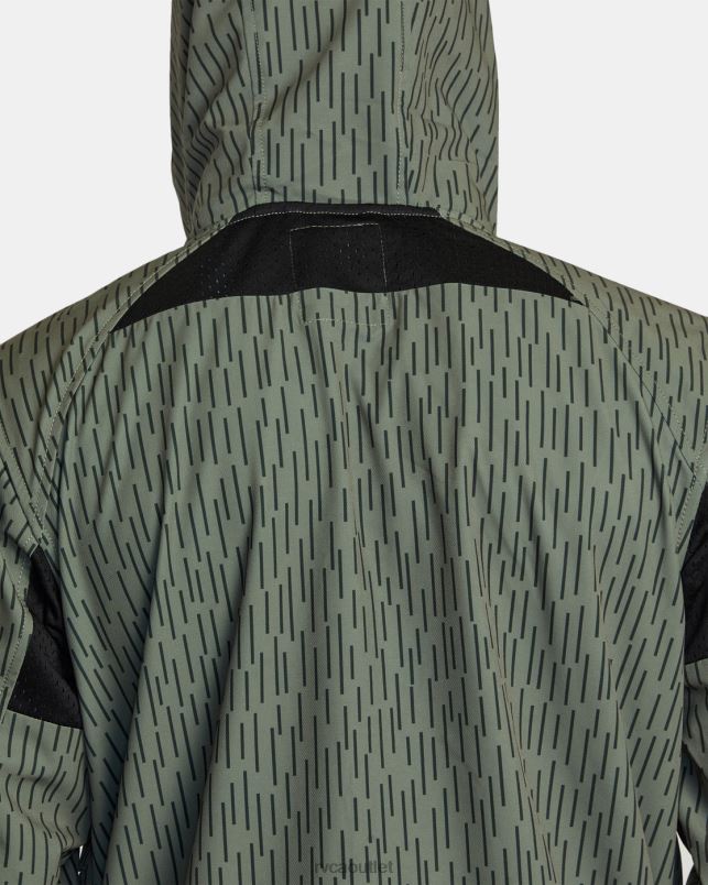 Clothing V84B569 rain camo RVCA Men Yogger Zip-Up Hooded Jacket II