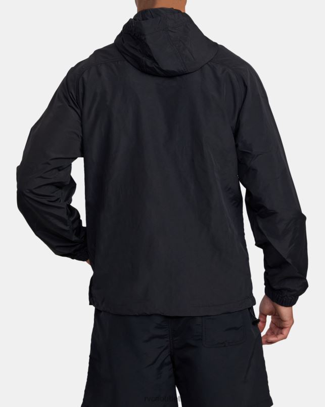 Clothing V84B824 black RVCA Men VA Sport Outsider Packable Anorak Jacket