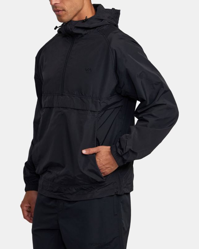 Clothing V84B824 black RVCA Men VA Sport Outsider Packable Anorak Jacket