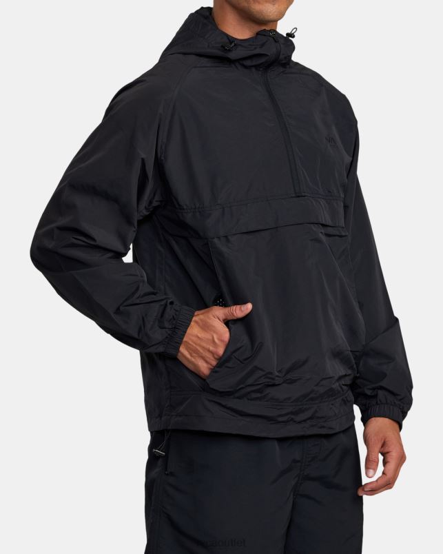 Clothing V84B824 black RVCA Men VA Sport Outsider Packable Anorak Jacket