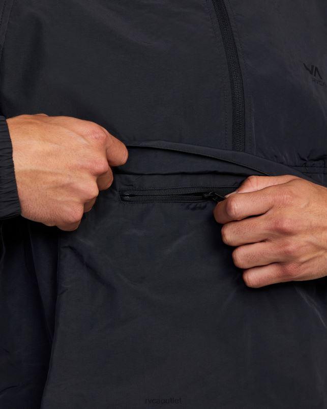 Clothing V84B824 black RVCA Men VA Sport Outsider Packable Anorak Jacket