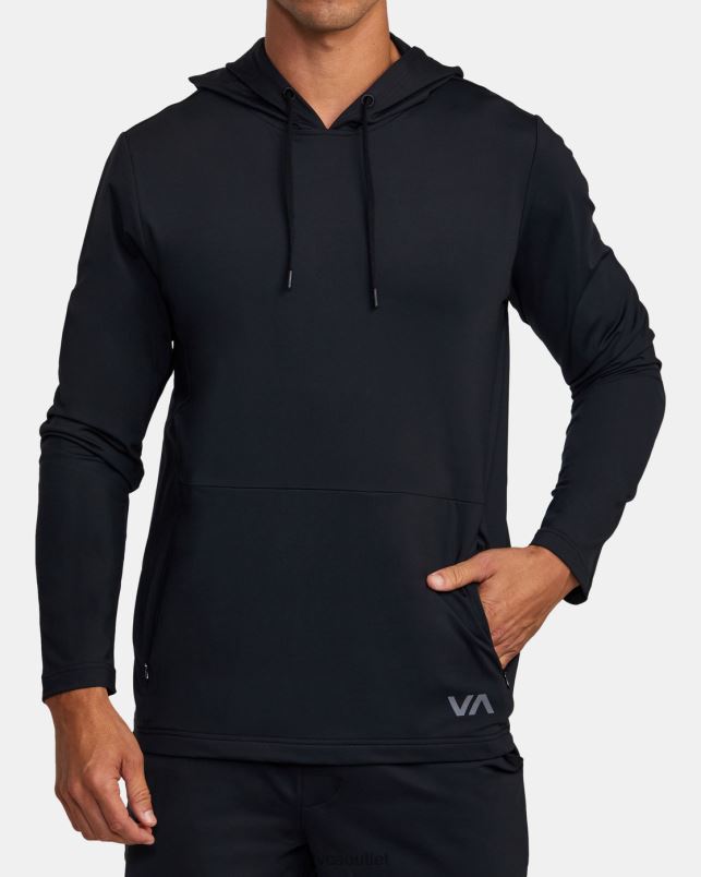 Clothing V84B341 black RVCA Men Trainer Hoodie