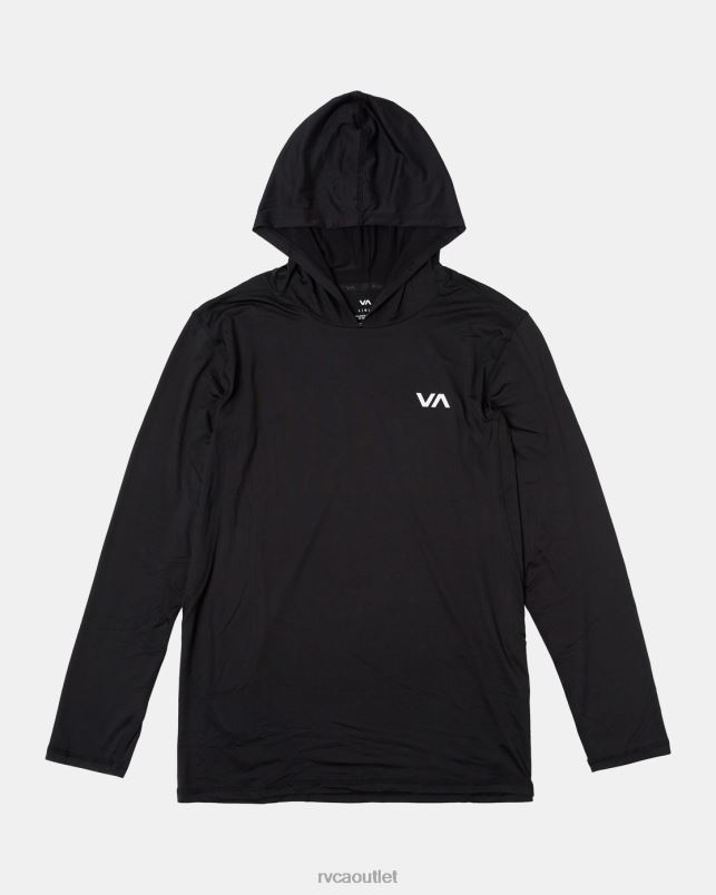 Clothing V84B713 black RVCA Men Sport Vent Technical Hooded Top