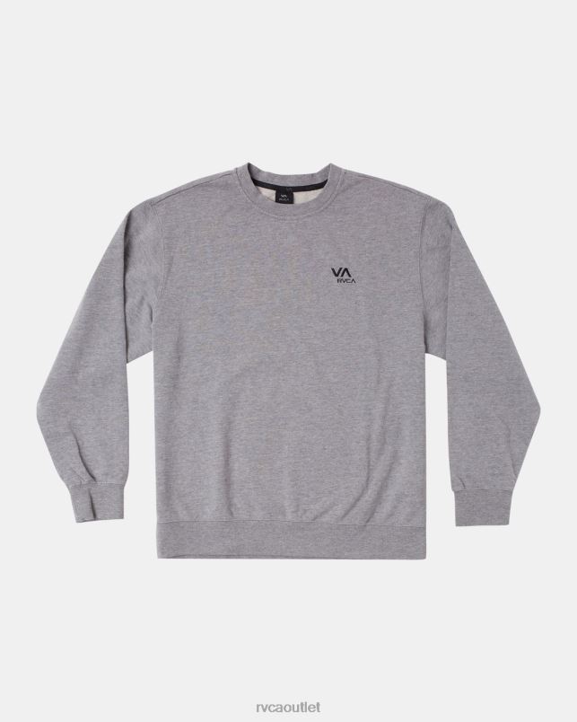 Clothing V84B932 light marle RVCA Men VA Essential Crewneck Sweatshirt