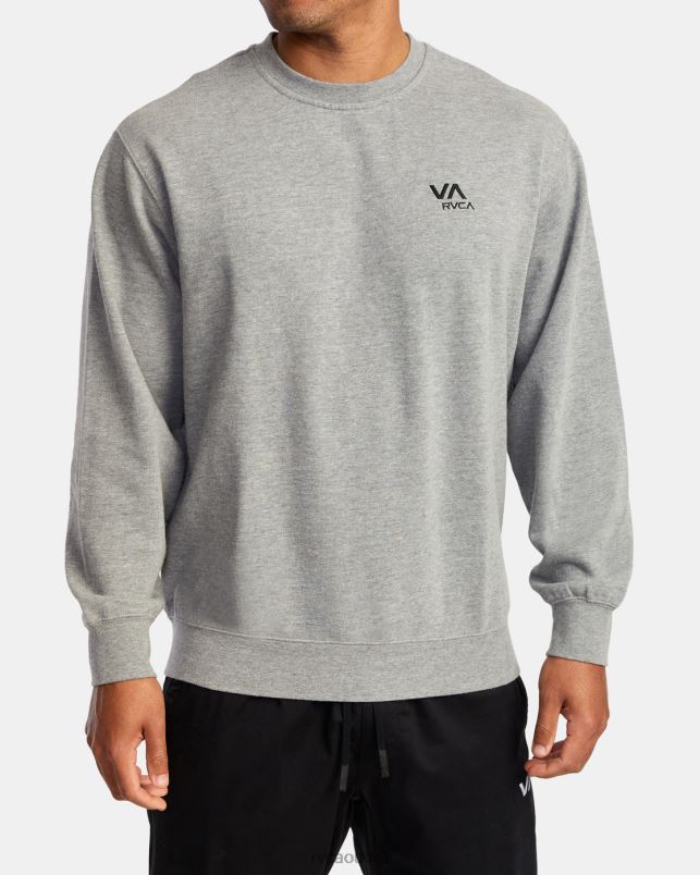 Clothing V84B932 light marle RVCA Men VA Essential Crewneck Sweatshirt