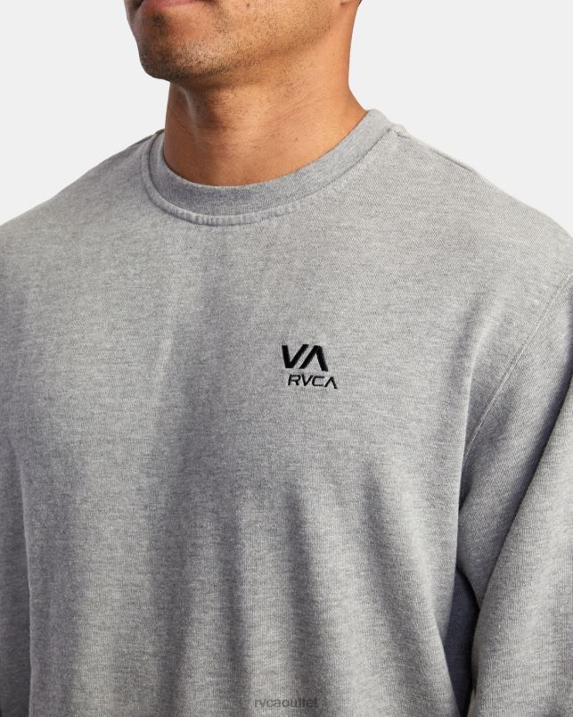 Clothing V84B932 light marle RVCA Men VA Essential Crewneck Sweatshirt