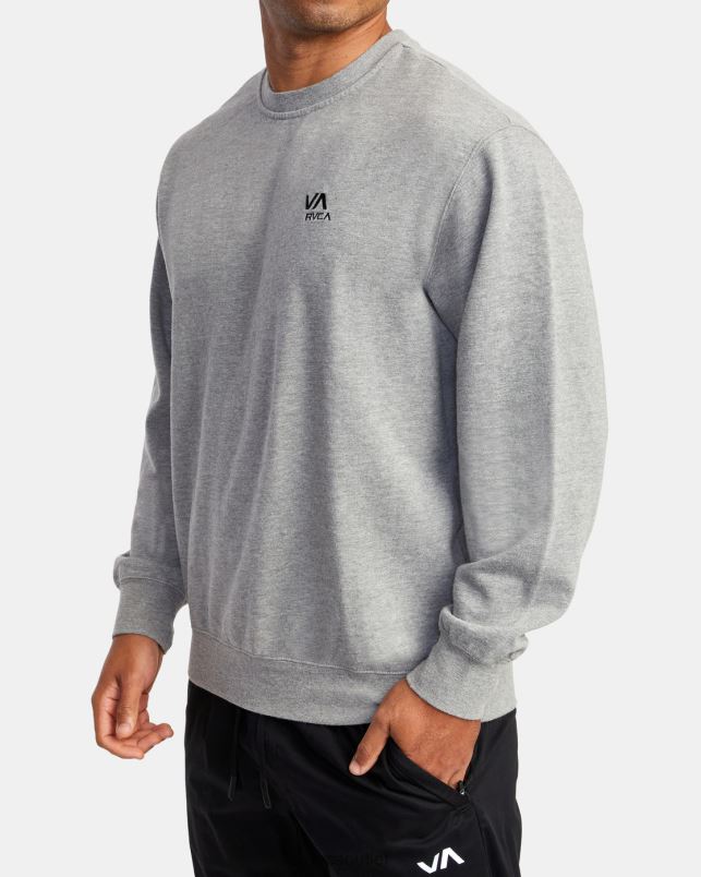 Clothing V84B932 light marle RVCA Men VA Essential Crewneck Sweatshirt