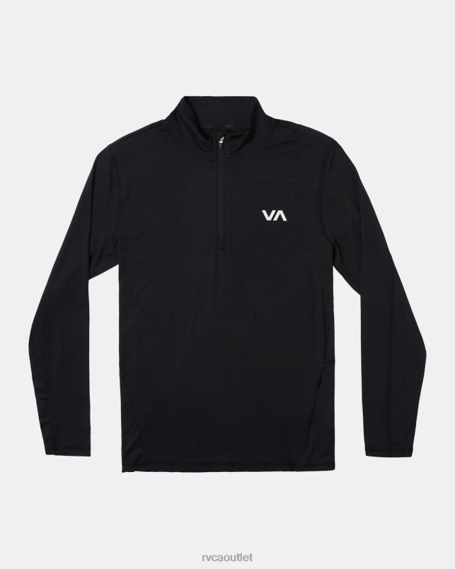Clothing V84B961 black RVCA Men Sport Vent Half-Zip Pullover