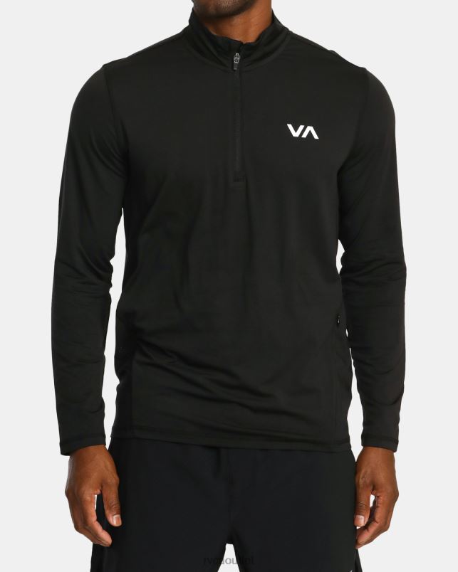 Clothing V84B961 black RVCA Men Sport Vent Half-Zip Pullover