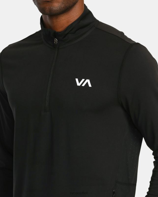 Clothing V84B961 black RVCA Men Sport Vent Half-Zip Pullover