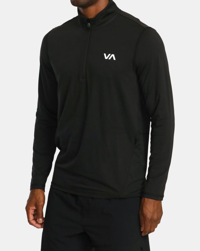 Clothing V84B961 black RVCA Men Sport Vent Half-Zip Pullover