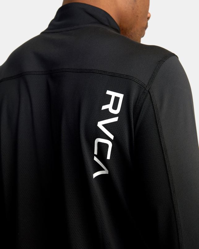 Clothing V84B961 black RVCA Men Sport Vent Half-Zip Pullover
