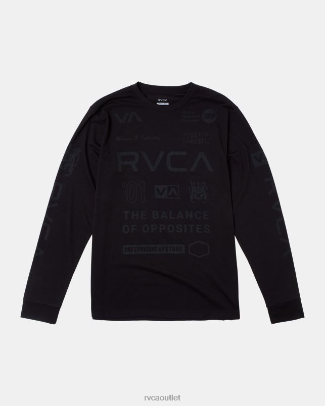 Clothing V84B1060 black 2 RVCA Men All Brand Long Sleeve Workout Shirt