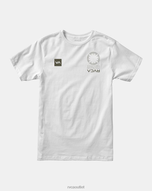 Clothing V84B1065 white RVCA Men VA Mark Tee