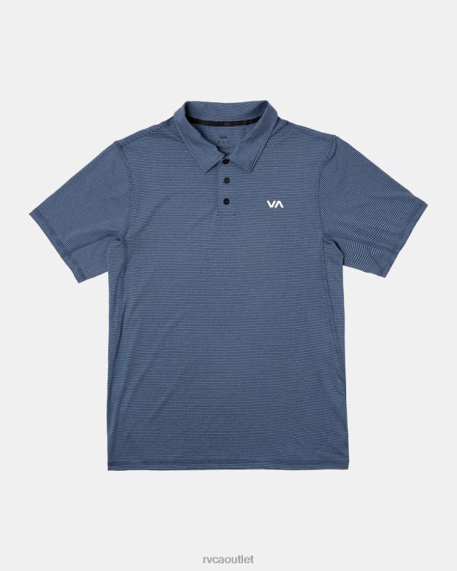 Clothing V84B137 army blue RVCA Men VA Sport Vent Technical Polo Shirt
