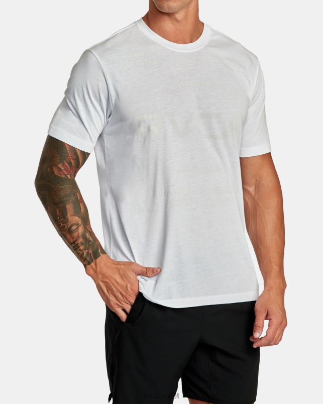 Clothing V84B200 white RVCA Men VA Sport Tee
