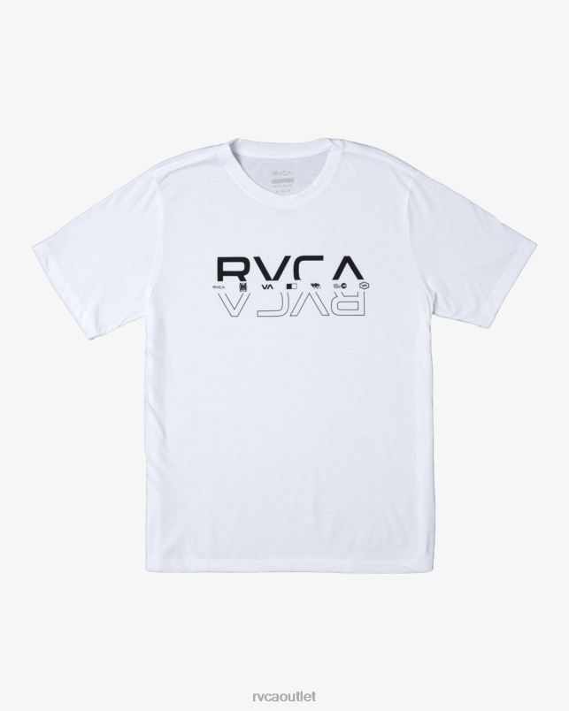 Clothing V84B284 white RVCA Men Double Split Tee