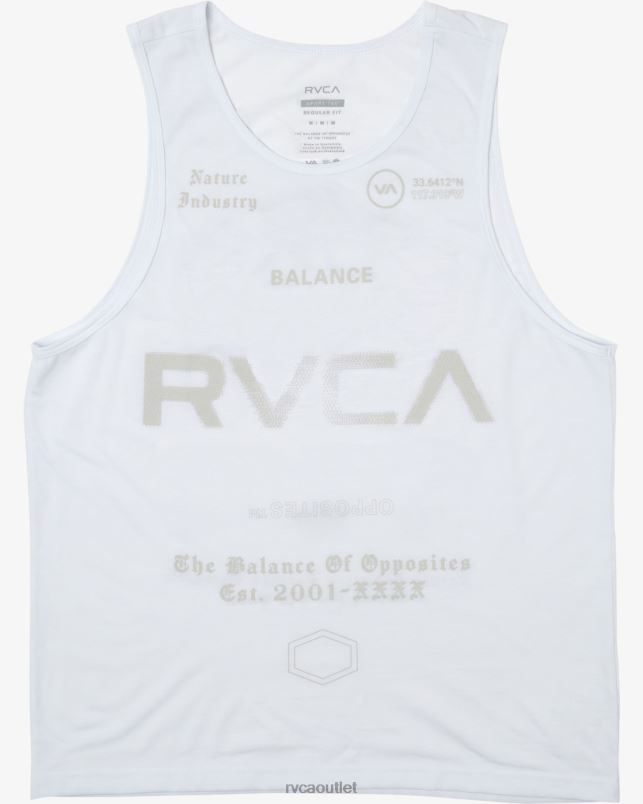 Clothing V84B286 white RVCA Men VA Sport Tank