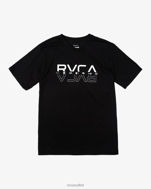 Clothing V84B289 black RVCA Men Double Split Tee