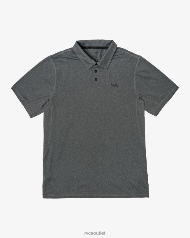 Clothing V84B295 charcoal RVCA Men VA Sport Vent Technical Polo Shirt