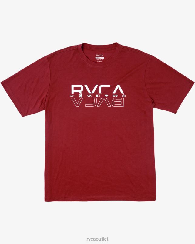 Clothing V84B299 cardinal RVCA Men Double Split Tee